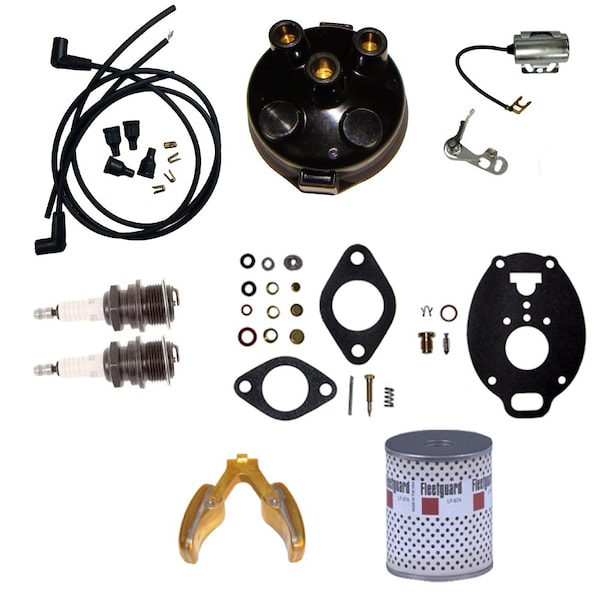 Aic Replacement Parts Tractor Tune Up & Carburetor Kit Fits John Deere 320 330 40 420 430 M MT 2 Cyl. KT-FSC30-0070 - main
